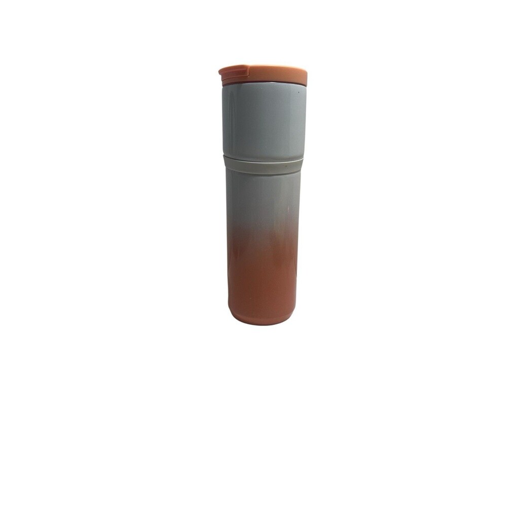 Starbucks Ombré White Peach Stainless Steel Tumbler Travel Mug Rubber Grip 16 oz - Picture 4 of 6
